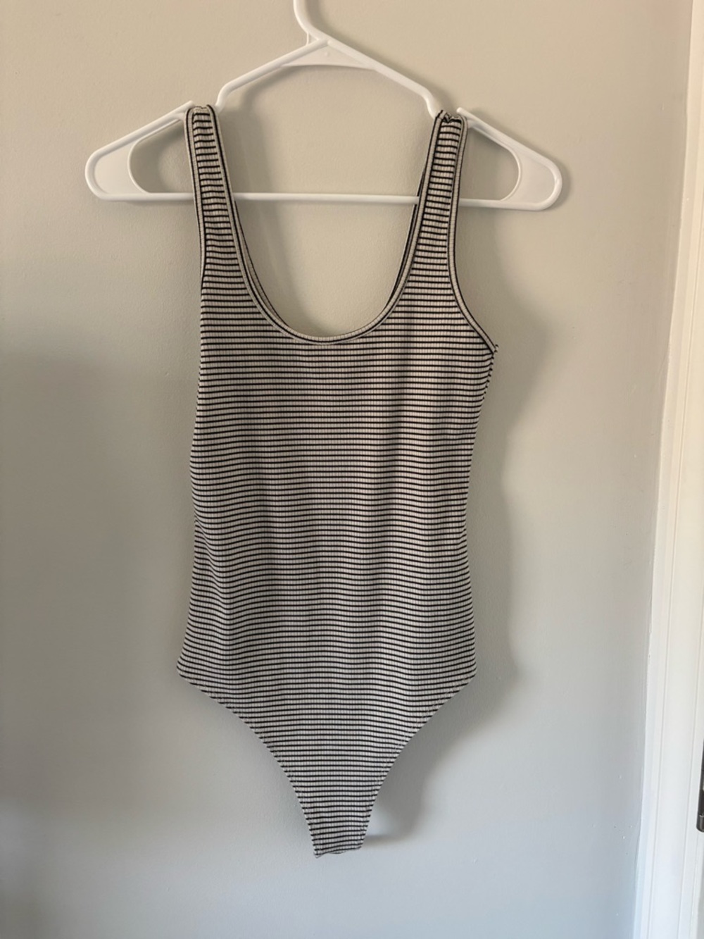 American Eagle Striped Ribbed Bodysuit